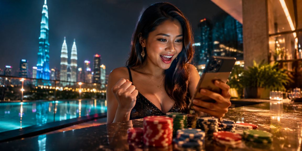 Pemain menggunakan aplikasi mudah alih untuk deposit di Kuala Lumpur